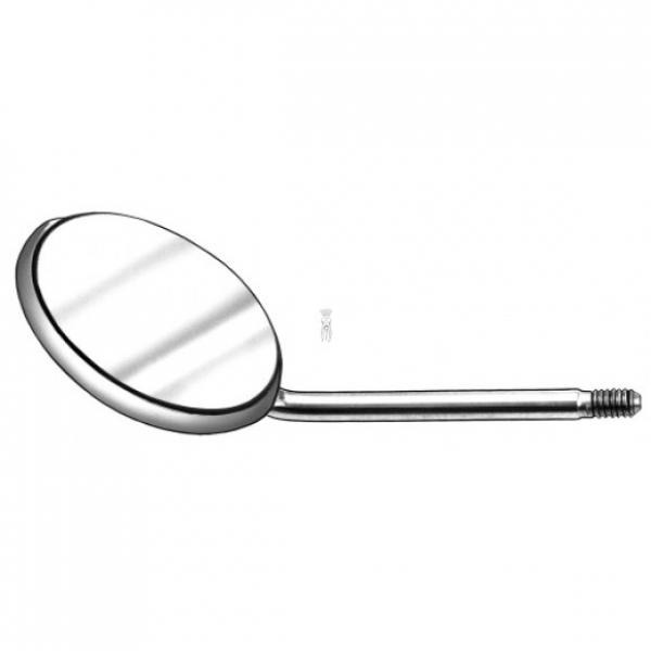 Flat Dental Mirror with Rhodium Coating – 12 Pieces
