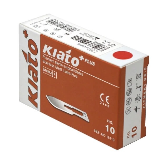 Kiato Plus: Stainless Steel Sterile Surgical Scalpel Blades (100 pcs)