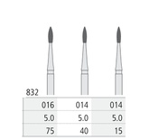 832 CA Diamond Cutter Perio Flame (3 pcs)