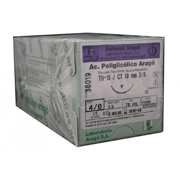 PGA TB Absorbable Braided Multifilament Sutures - 12 Units