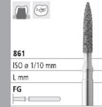 888 FG Diamond Bur Tapered Flame (6 pcs)
