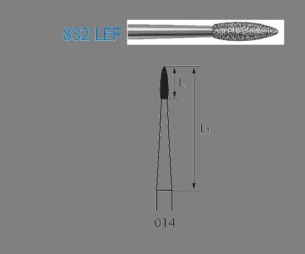 8832L Clinical Diamond Contra Angle Bit (5 pcs)