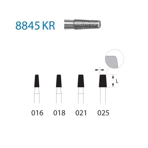 845KR.314 burs. Flat Conical Diamond FG (5 pcs)