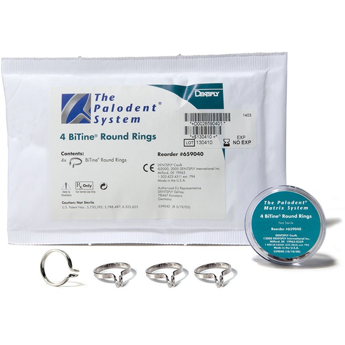Palodent Round Ring Metallic Matrices, Pack of 4