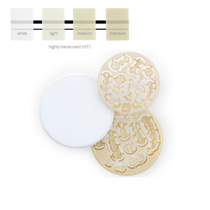 DIMA Zirconia CADCAM Discs: Zirconia Discs for CAD CAM Milling Machine (98.5 mm Ø)
