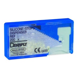 Red Silicone Endodontic Stoppers with Dispenser - 200 Pieces