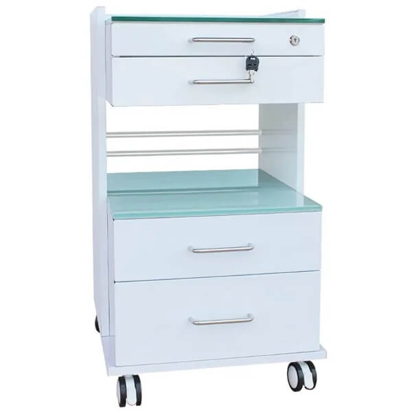 Athena Dental Trolley with Double Worktop for Clinics and Labs