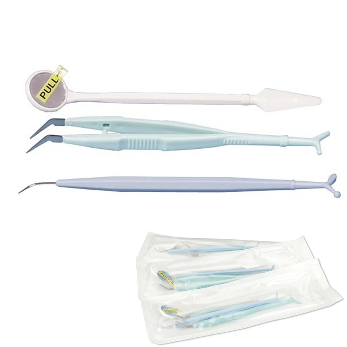 Sterilised Disposable Examination Kits (Mirror, Probe and Tweezers) 10pcs
