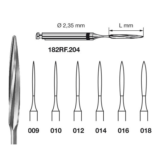 Reamer bur Type B1 Stainless Steel (6 pcs)