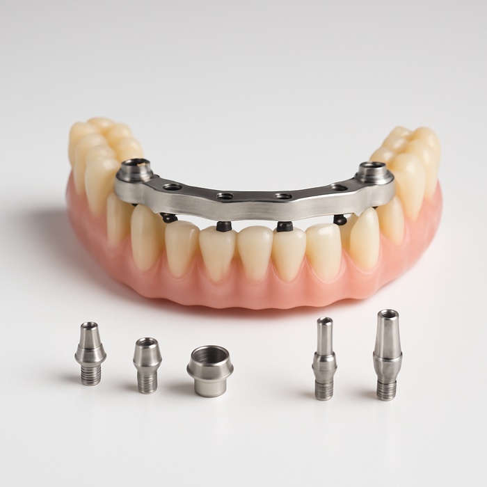 All on 6 (include full denture with ATT ,clips)