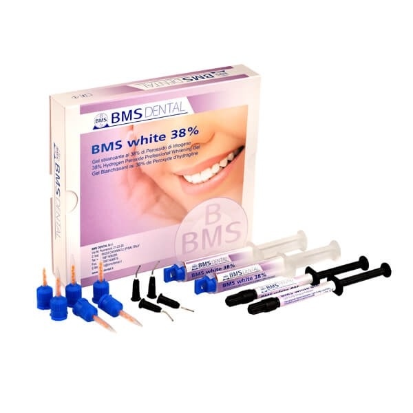 BMS White 38% Hydrogen Peroxide In-Clinic Whitening Kit (2 Syringes 4:1)