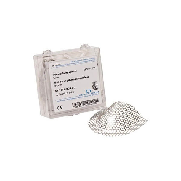 0.4 mm Stainless Steel and Gold Reinforcement Grid, 10 Pieces
