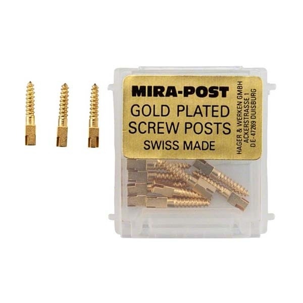 Mira-Post: Gold Plated Intraradicular Bolt (12 pcs)