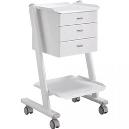 Tandheelkundige chirurgische trolley met 3 ruime laden