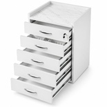 Dental Cabinet with Wood and Tempered Glass Countertop