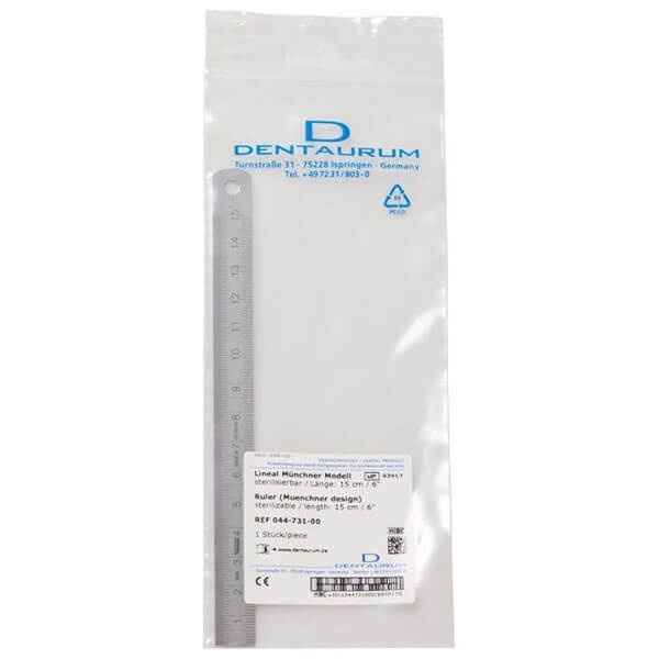 15 cm Stainless Steel Dental Ruler for Precise Measurements
