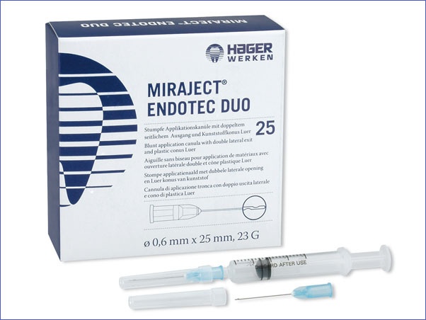 Miraject Endotec Duo Needles - 25 pieces of 0.4 x 25 mm Caliber 27