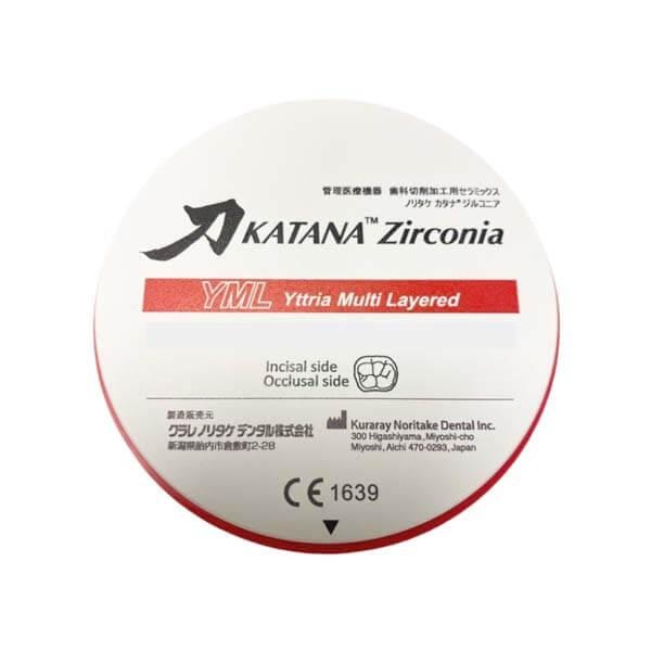 Zirconia Katana YML: High Translucency Zirconia Discs