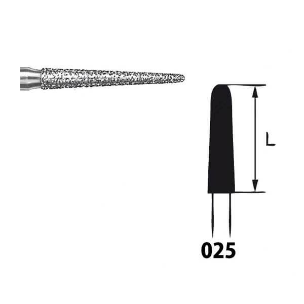 Rounded Tapered Bur 850 Diamond for HP