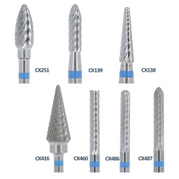 Fresa de carbur de tungstè cilíndrica arrodonida CX139 per turbina d’alta velocitat