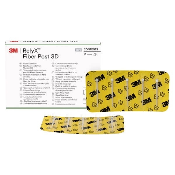 RelyX™ Fiber Post 3D Fiberglass Dental Posts - 10 Pieces