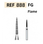 888 FG Flame Diamond Bur, 5 Pieces for Precision Dental Procedures