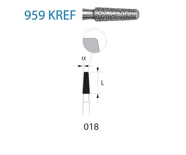 Flat Conical Burrs 959KR.314 FG (5 pcs.)