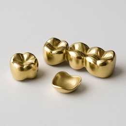 FMC Non-precious Yellow color Crown, Onlay / Inlay