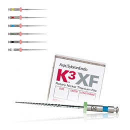 K3XF Endodontiske filer 6 stk, 0,04 taper, 30 mm længde