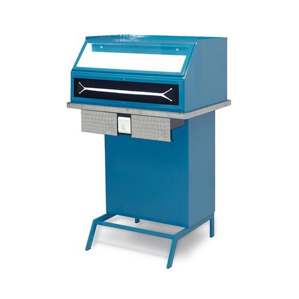 Polishing table with suction and LED light cabinet