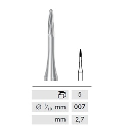 Frezy H249M Extra Fine Flame C. Wolframowe FG (5 szt.)