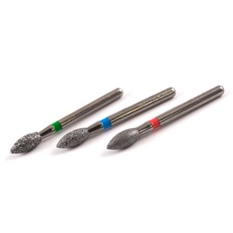 Set de 5 Freze Diamantate 368 FG, Formă de Minge de Rugby, Pentru Turbine