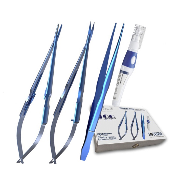 Carl Martin Microset Dental Surgery Instrument Set with Needle Holder and Scissors