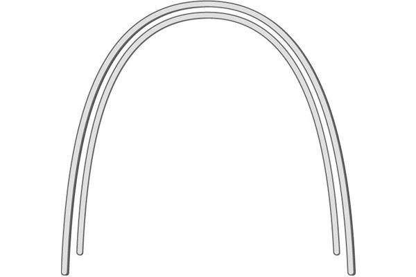 Aesthetic Rectangular Steel Arch Wire - Natural Shape (5 Units)