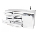 Triple Dental Clinic Furniture Set with Push-On Wash Basin