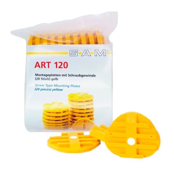 ART yellow mounting plates for articulator (20 pcs)