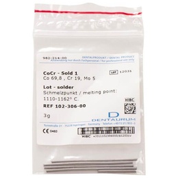 CoCrMo-Sold 1 Stop Cobalt-Chromium-Molibden do Spawania Dentystycznego 3g