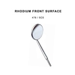 Flat Dental Mirror No. 5 CS with Rhodium Coating, 12 Pieces