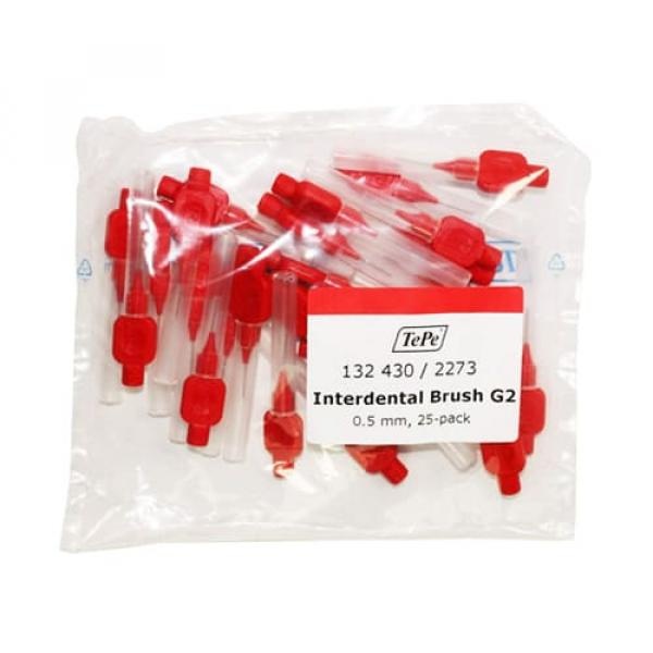Red interdental brushes- 0.5mm (25 pcs.)