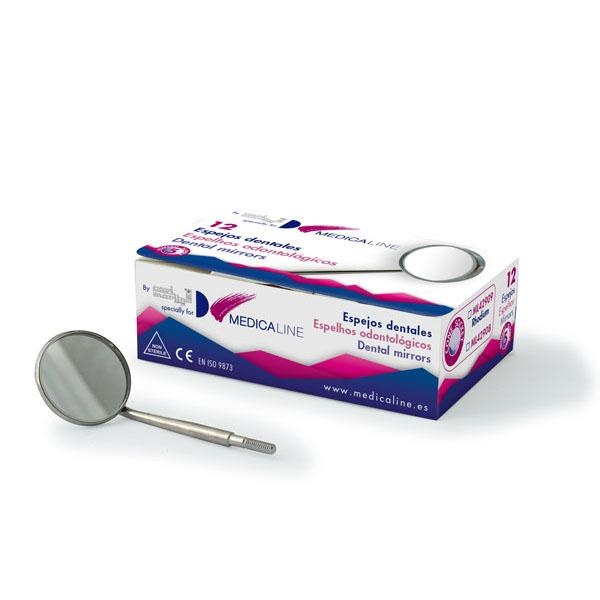 Dental Mirror No. 5: Ø24 mm with Cone Socket or European Thread (12 pcs)