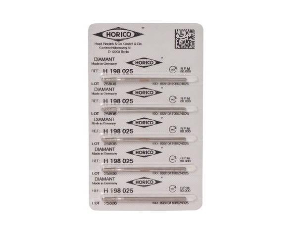 Diamond Burr H 198 8 mm ISO 025 (5 pcs)
