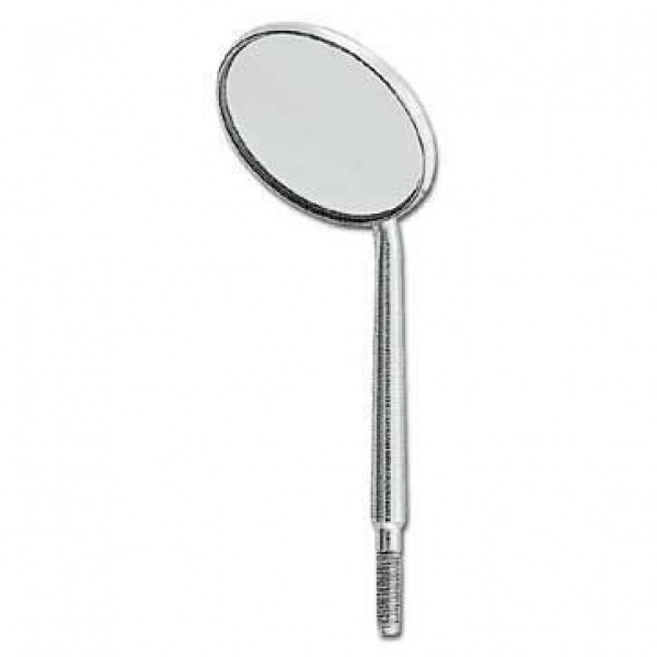Flat Intraoral Mirror with European Thread No. 5 – Pack of 12