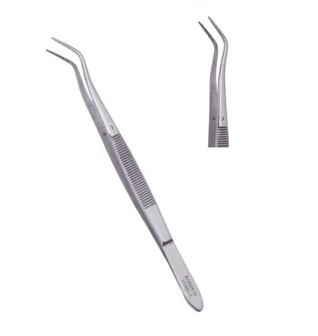 16.5 cm Merian Ribbed Dental Tweezers
