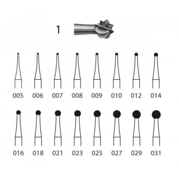 Round Steel Bur 1 for CA