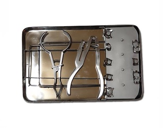 Kit d’Aïllament Dental amb Grapes, Arc i Perforadora