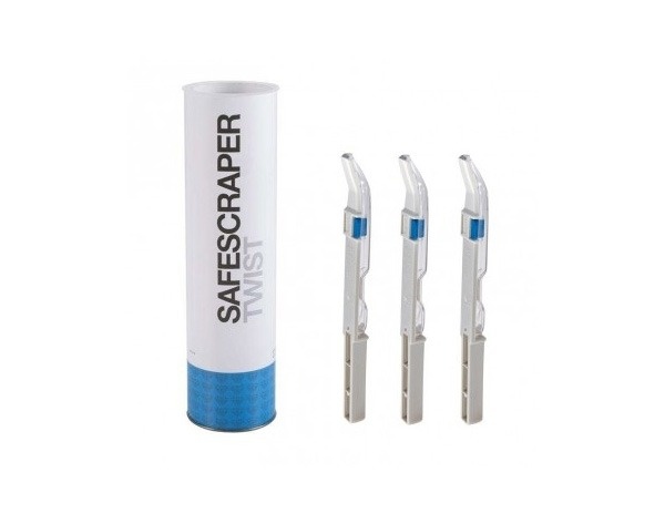 Safescraper Twist: Curved Bone Scraper (3 pcs)
