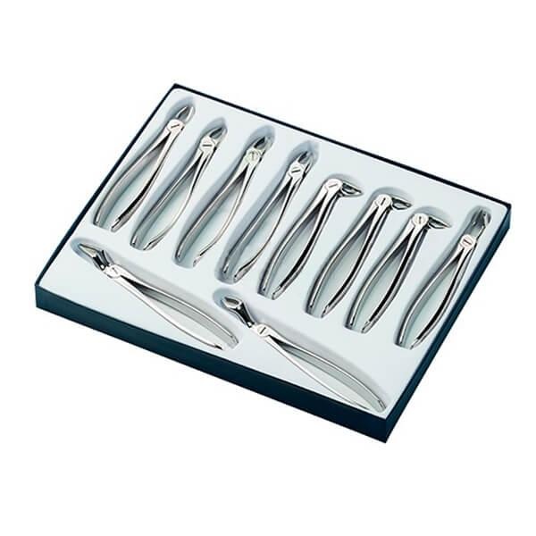 E100 Extraction Forceps Kit – 10 Pieces for Dental Surgery