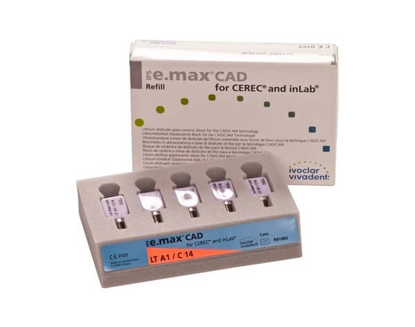 IPS e.Max CAD cerec/inLab: Low translucency ceramic blocks (5 units)