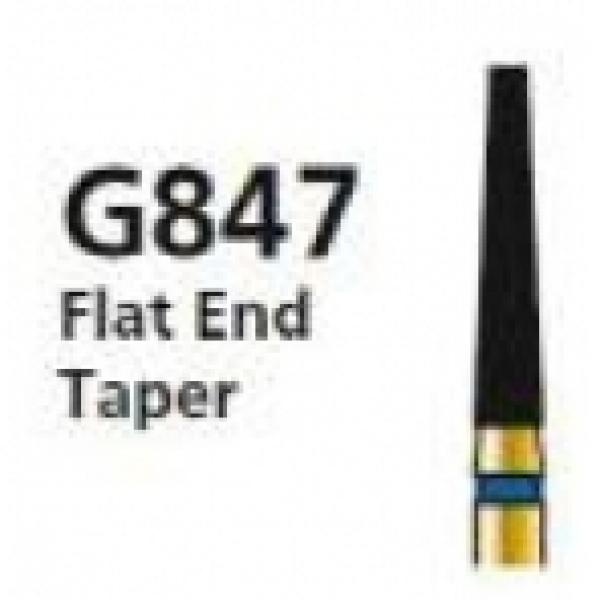 G847 Flat Tip Conical FG Diamond Bur, 5 Pieces