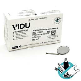 Rhodiumbelagte Tandlægespejle - 12 stk.